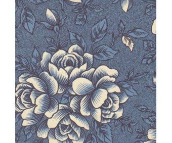 Dekoratiivpaber Carta Varese 50x70 cm - roosid sinine